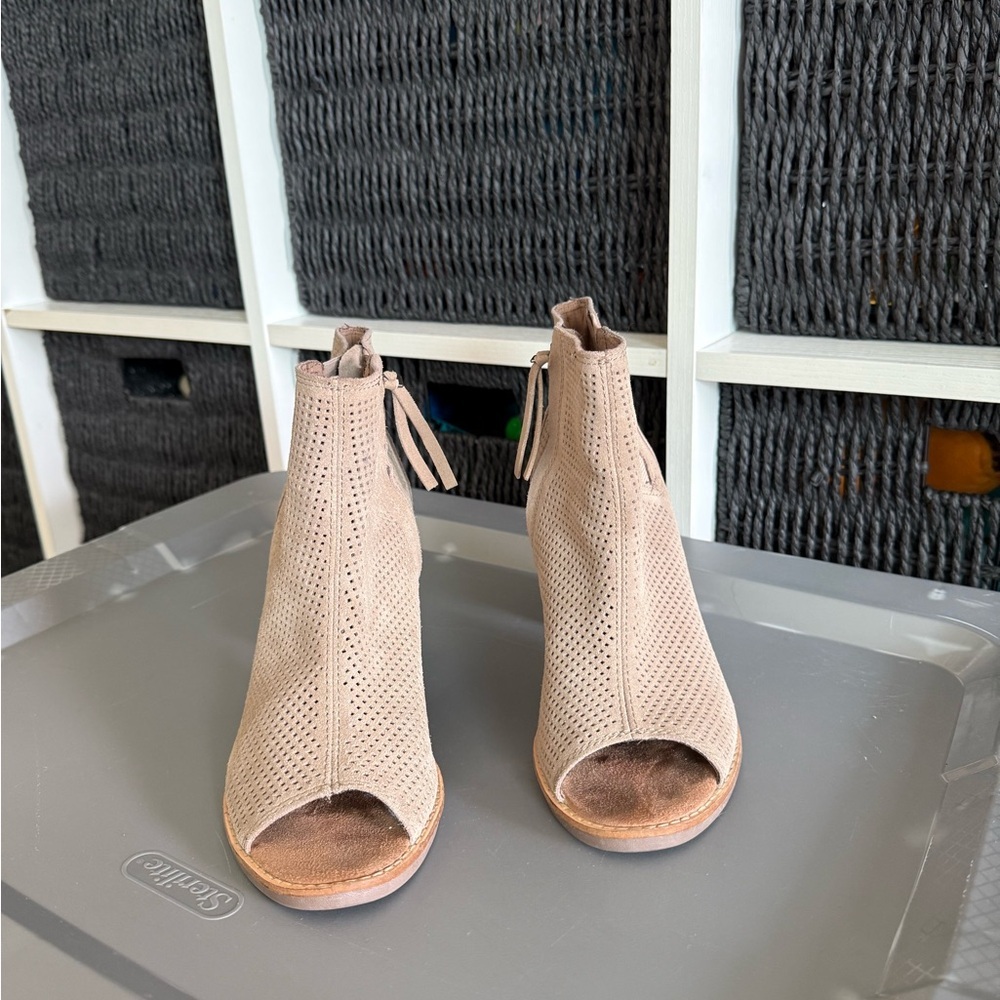 Toms Beige Perforated Ankle Booties - Picture 2 of 8